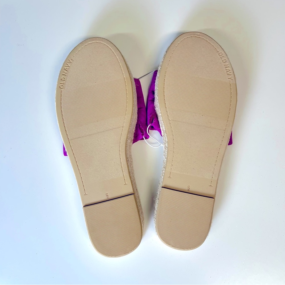 Fuchsia Faux Suede Espadrille Slides Womens Size 9 Summer Sandals NWT - Picture 7 of 7